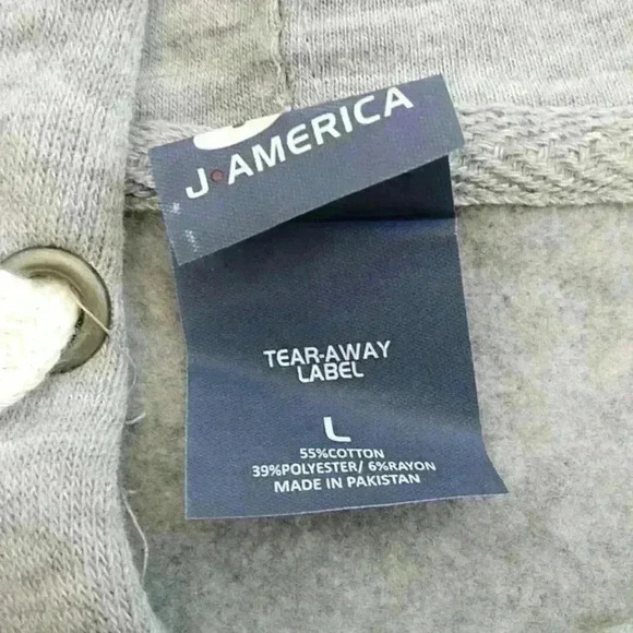 J. America - Triblend Full-Zip Hooded Sweatshirt - Grey - L - Picture 6 of 6